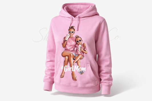 PINK #GirlMom Matching Mommy & Daughter T-shirt / Hoodie Sets β personalized gift by Shamus & Co
