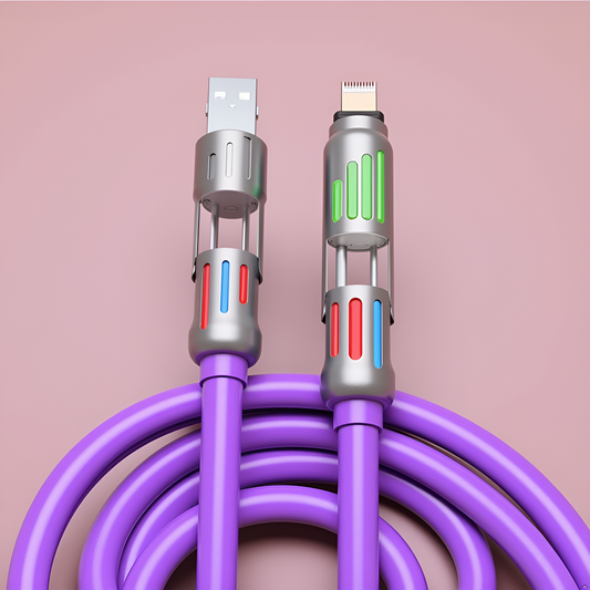 π Purple LED Fast-Charging Smart Cable β Durable β’ Stylish β’ High-Speed - Shamus & Co