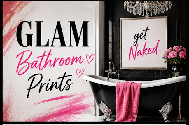 Glam Bathroom Prints