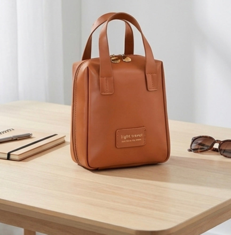Personalized luxury mini tote handbag by Shamus & Co, featuring unique design and stylish handles.