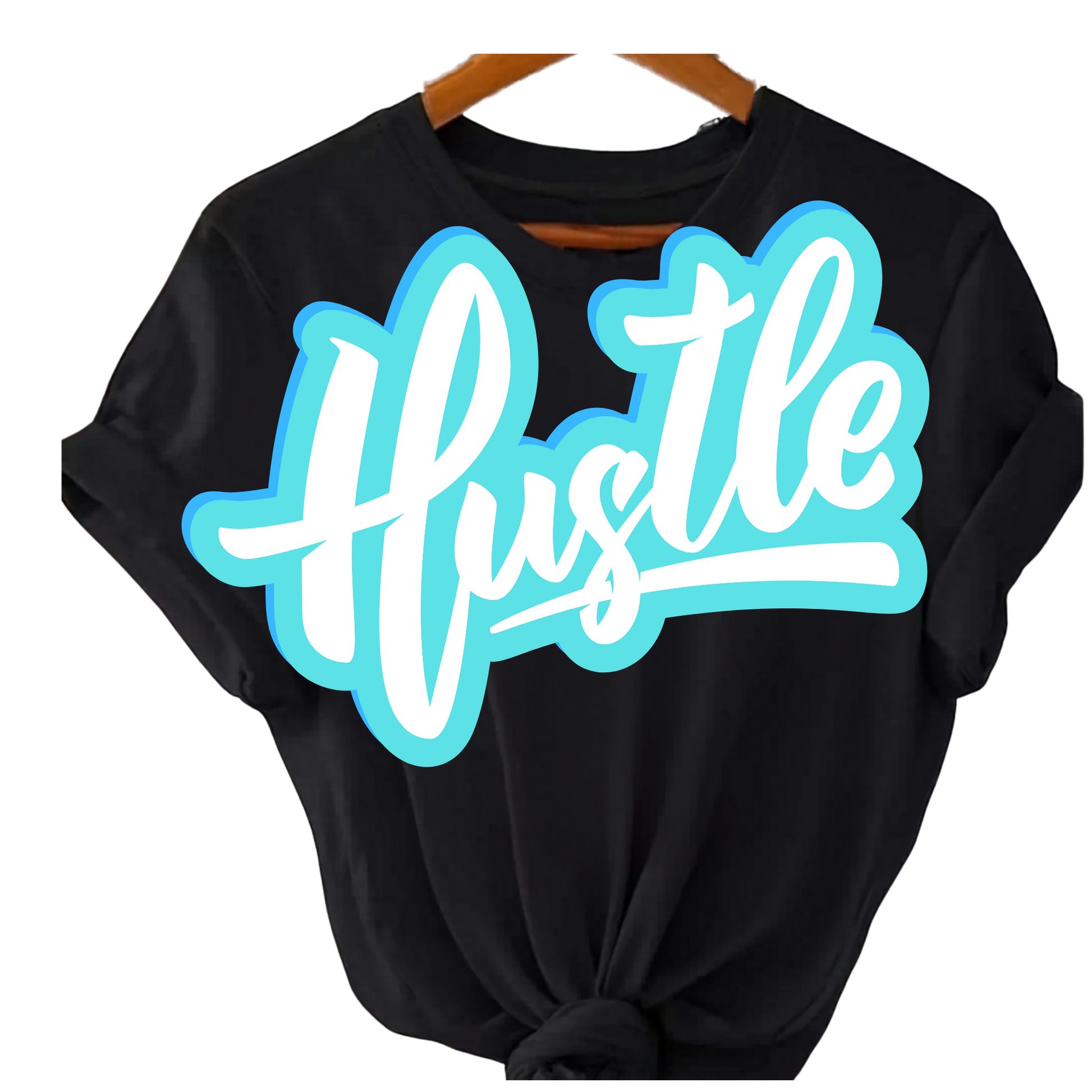Pink Hustle Tee by Shamus & Co featuring bold graphic print, unisex streetwear T-shirt with DTF design, adult casual shirt.