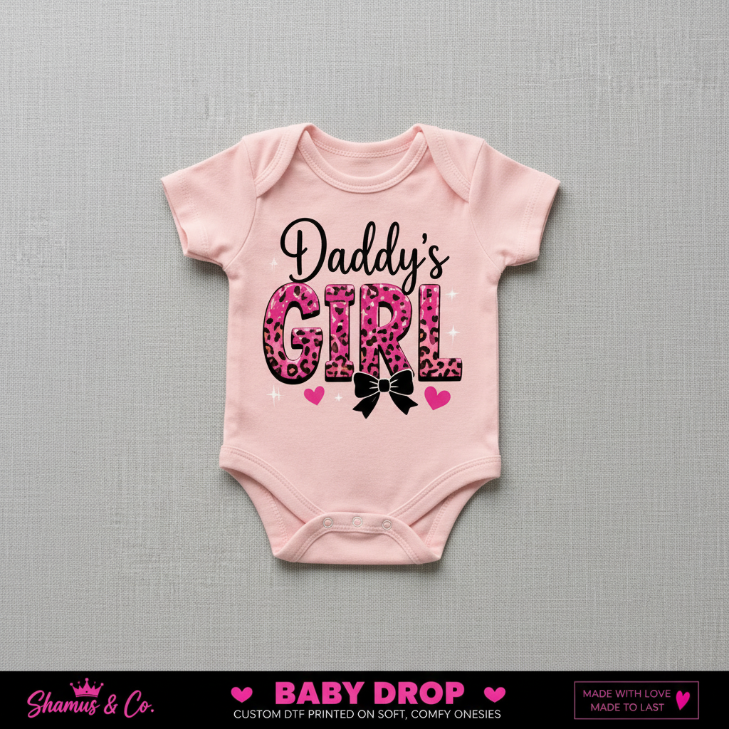 Custom Baby Onesies by Shamus & Co featuring adorable personalized baby bodysuits, perfect for baby showers.