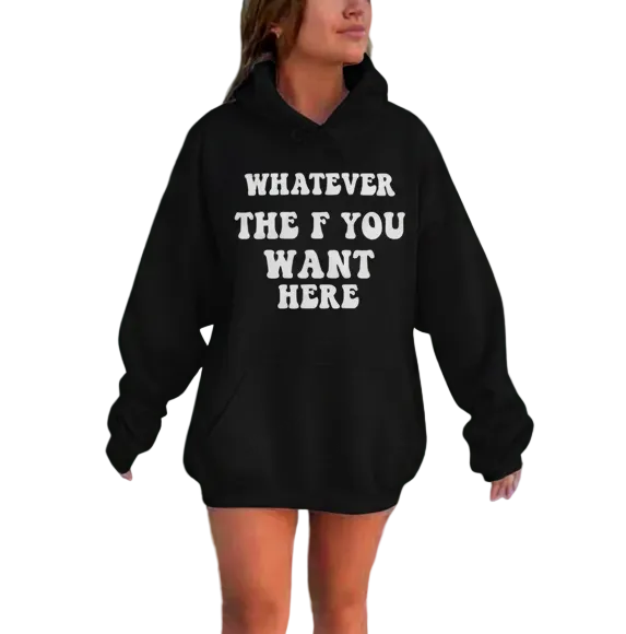 Black oversized adult hoodie by Shamus & Co with custom text, casual fit, and soft fabric for comfortable everyday wear.