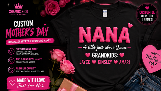Personalized Mother’s Day Shirt | Custom Mom Grandma Tee