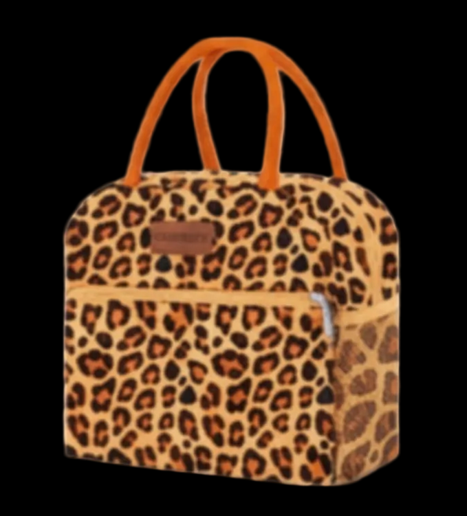 Cheetah Insulated Lunch Tote — Customizable