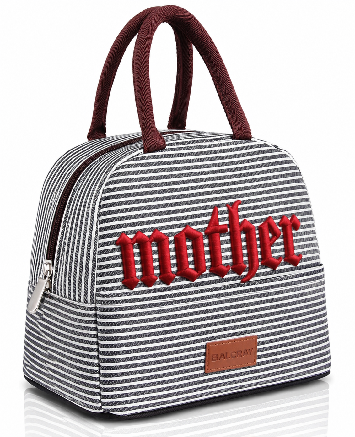 Shamus & Co 3D Puff Mother insulated lunch tote in vibrant colors with padded handles and spacious interior for meals on the go.