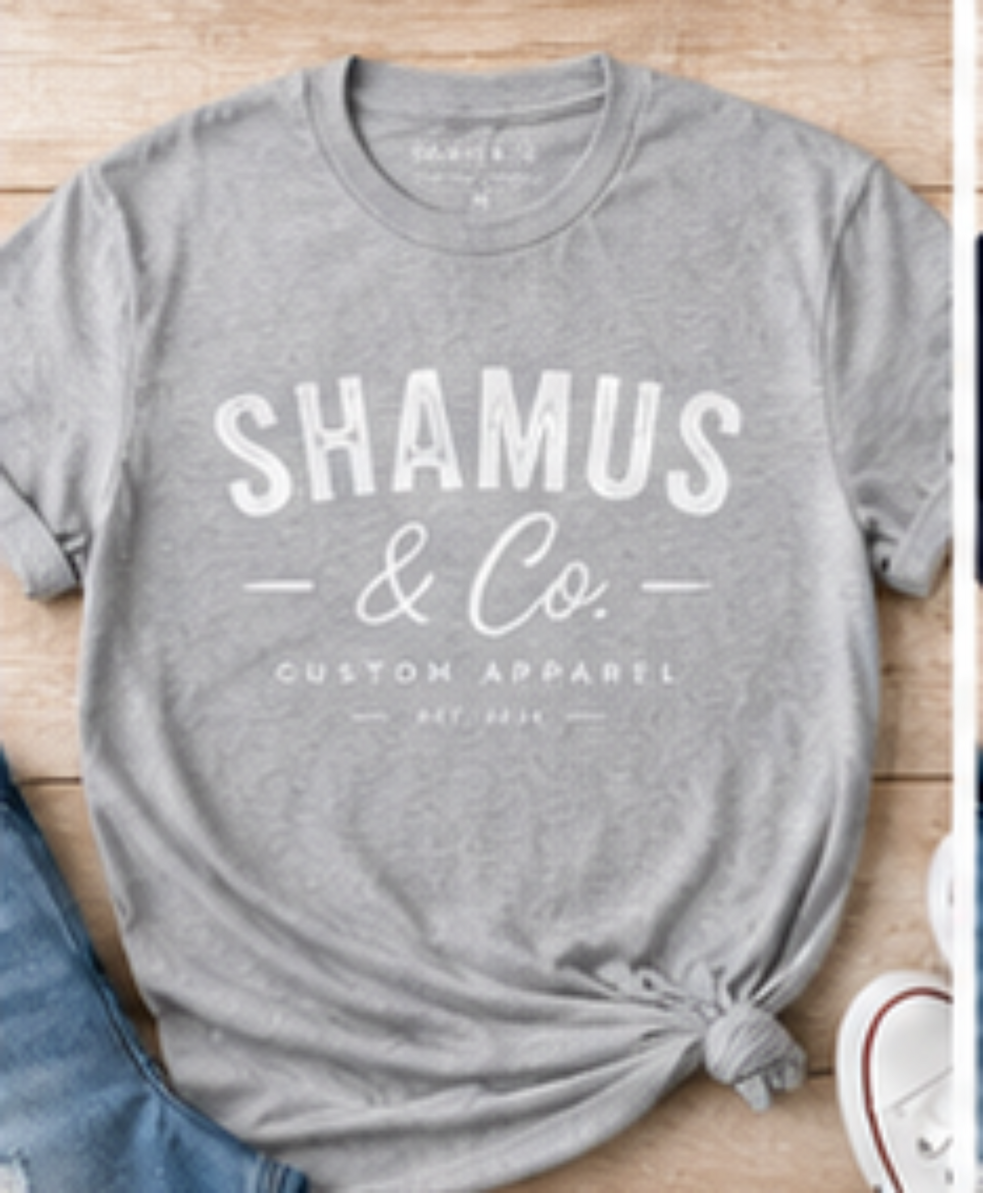 Custom T-Shirt Personalized DTF Printed Tee by Shamus & Cosurface.