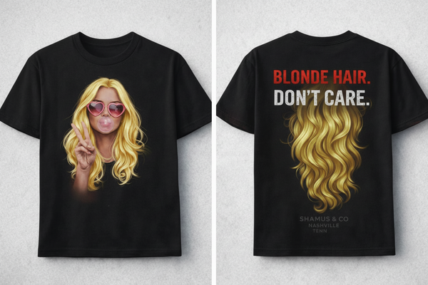 Blonde hair care product by Shamus & Co in a sleek bottle with a modern design, showcasing its vibrant branding.