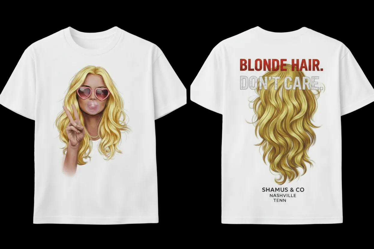 Blonde hair product by Shamus & Co in a sleek bottle with a modern label, set against a neutral background.