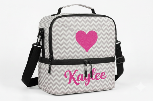 🖤 Chevron Personalized Lunch Tote
