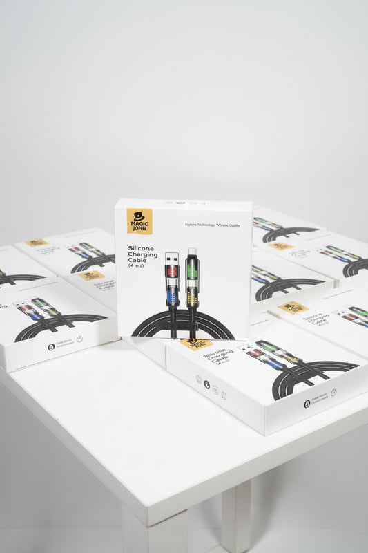 Custom 4-in-1 Fast Charging Phone Charging  Cable – PD 100W – Name or Logo Included on case