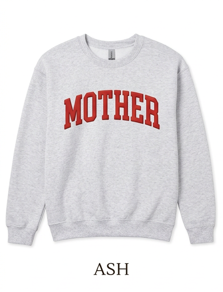Shamus & Co "MOTHER" Puff Sweatshirt for adults, featuring a 3D puff design and casual fit in a cozy sweatshirt style.