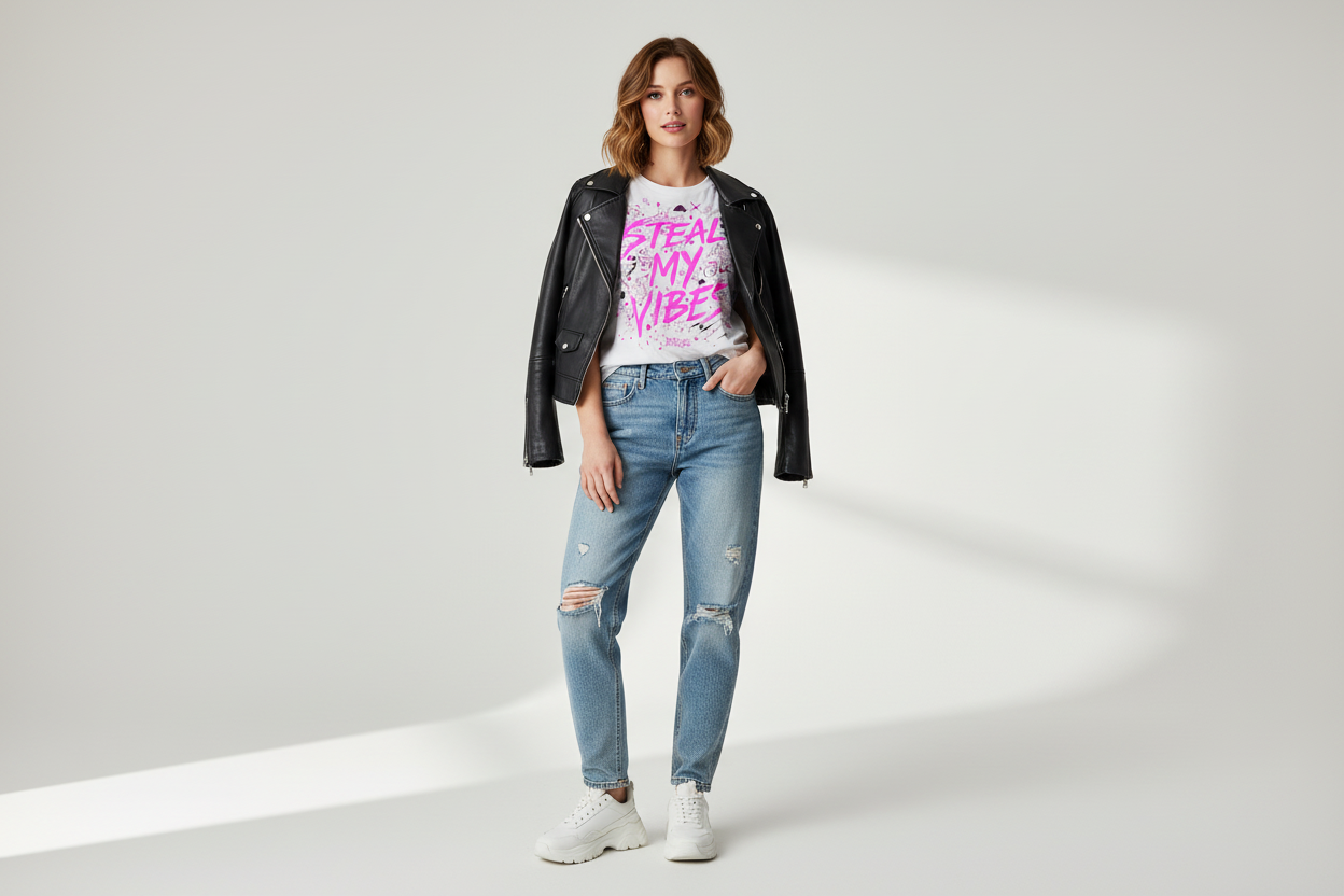 Steal My Vibes Shirt – Neon Graffiti Tee | Trendy Graphic T-Shirt