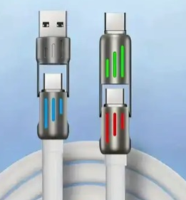 4 in 1  Fast Charging Cable: USB-C, Micro-USB, Lightning, and USB-A - Shamus & Co 