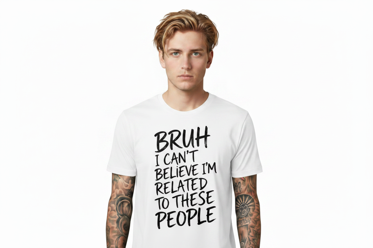 Adult Family Reunion Personalized T-Shirt by Shamus & Co featuring custom text and casual fit in a fun, family-themed design.
