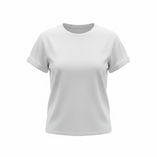 Custom white  t-shirt blank mockup ready for DTF printing or personalized design