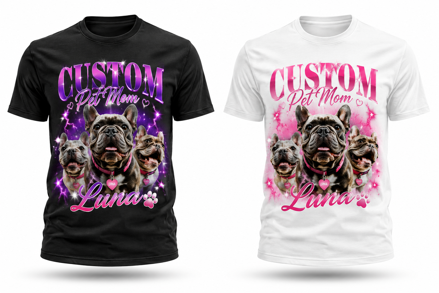 Custom Pet Mom Bootleg T-Shirt by Shamus & Co featuring a unique design on a casual cotton tee for pet lovers.