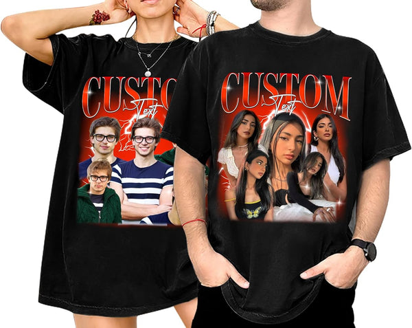 Custom Faces Photo  T-Shirt
