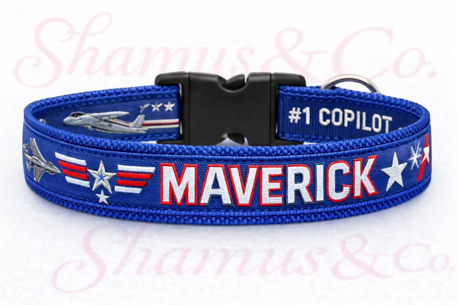 Air Force Inspired Custom Dog Collar & Matching Tee Set - Shamus & Co 