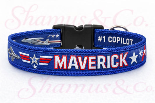 Air Force Inspired Custom Dog Collar & Matching Tee Set - Shamus & Co 