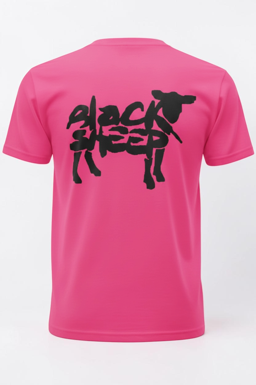 Black Sheep™ graphic T-shirt from Shamus & Co featuring a motivational streetwear design for adults.