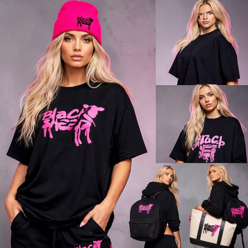 Black Sheep™ graphic T-shirt by Shamus & Co featuring a motivational streetwear design for adults.