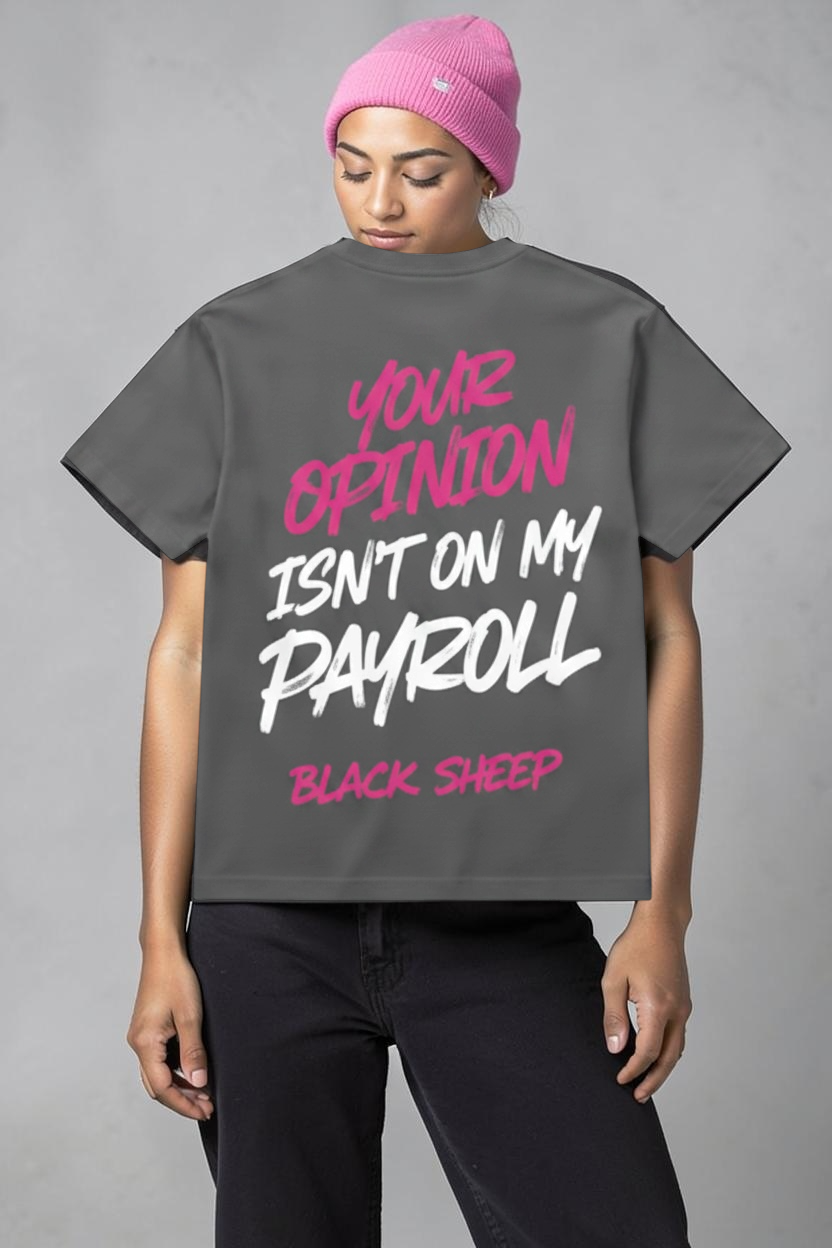 Black Sheep™ graphic T-shirt by Shamus & Co featuring a motivational streetwear design, casual adult T-shirt in black.
