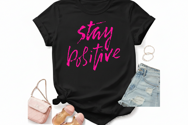 Stay Positive Shirt – Inspirational Graphic Tee for Women | Shamus & Co